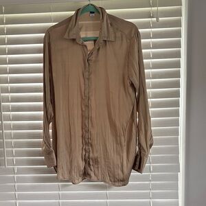 Women’s gold tunic button down
